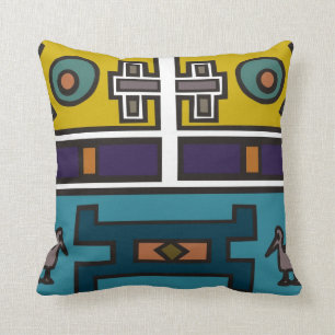 Colourful abstract African art Cushion
