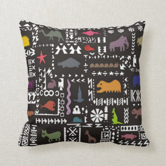 Colourful abstract African art Cushion