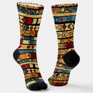 Colourful Abstract African Pattern Socks
