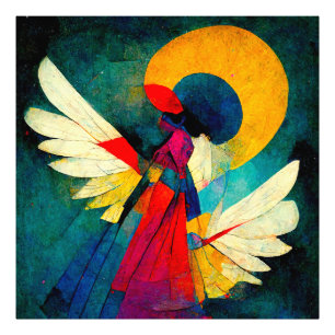 Colourful Abstract Angel  Photo Print