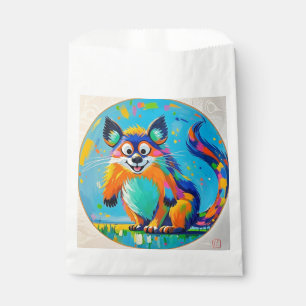 Colourful abstract animal art design favour bag