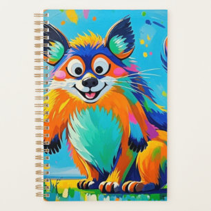 Colourful abstract animal art design  planner
