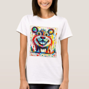 Colourful abstract animal art design  T-Shirt