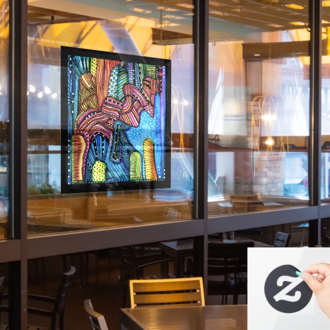 Colourful Abstract Art (Restaurant Window)