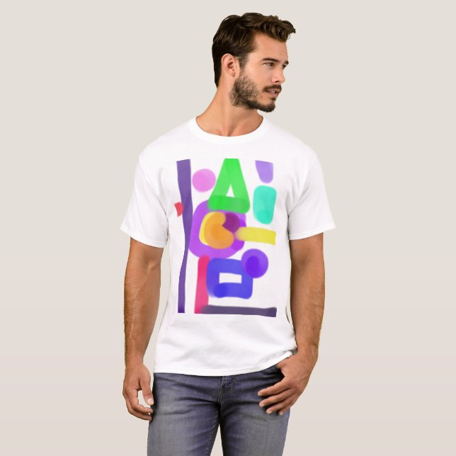 Colourful Abstract Art 14 T-Shirt (Front Full)