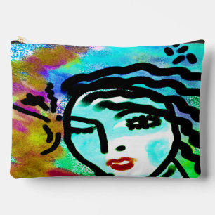 Colourful Abstract Art Accessory Pouch