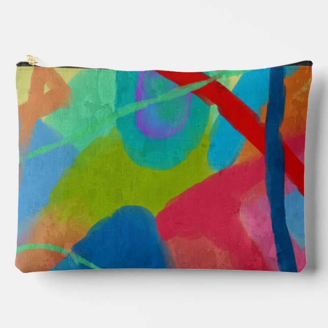 Colourful Abstract Art Accessory Pouch (Front)