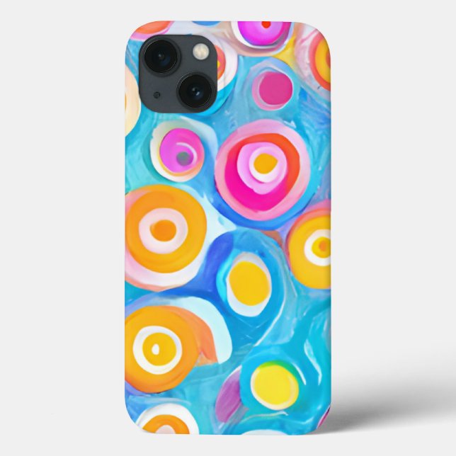 Colourful Abstract Art Circles Artisan Fun Case-Mate iPhone Case (Back)