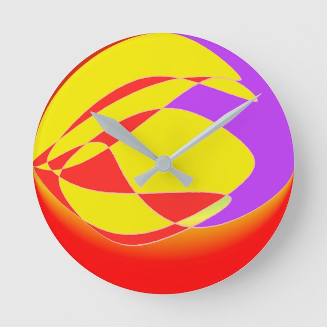 Colourful Abstract Art Clock (Front)