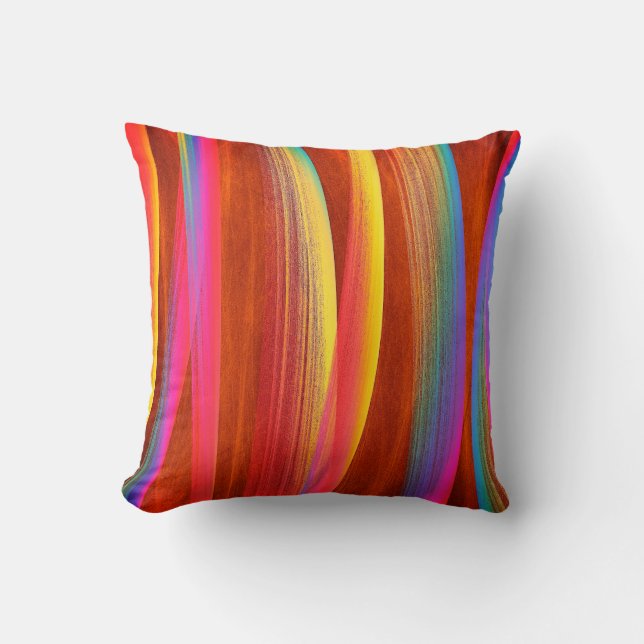 Colourful Abstract Art Cushion (Front)