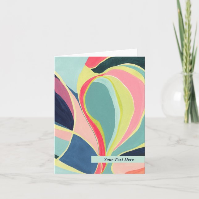 Colourful Abstract Art Custom Greeting Card (Front)