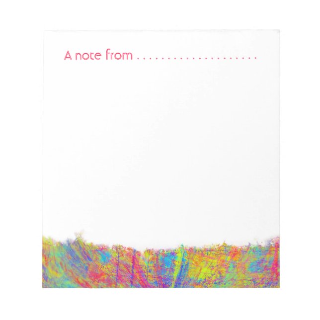 Colourful Abstract Art Edge Custom Notepad (Front)