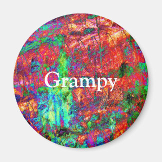 Colourful Abstract Art Grampy Magnet