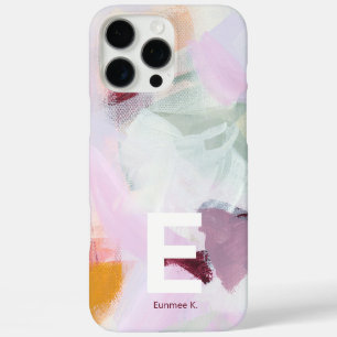 Colourful Abstract Art Monogram Custom Name iPhone 16 Pro Max Case