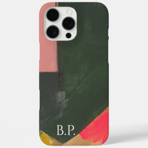 Colourful Abstract Art Monogram Custom Name iPhone 16 Pro Max Case