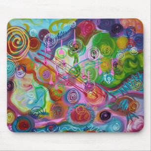 Colourful Abstract Art Mouse Pad