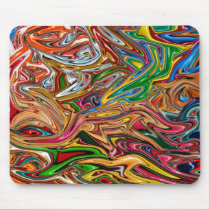 Colourful abstract art mouse pad