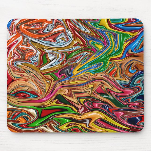 Colourful abstract art     mouse pad (Front)