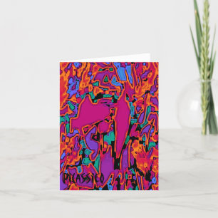 Colourful Abstract Art Note Card Torch Song