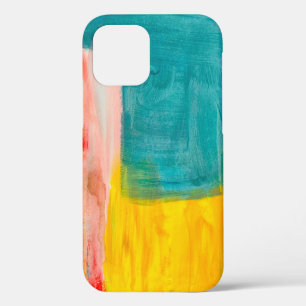 Colourful Abstract Art Painting Background. Modern iPhone 12 Case