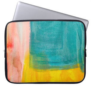 Colourful Abstract Art Painting Background. Modern Laptop Sleeve