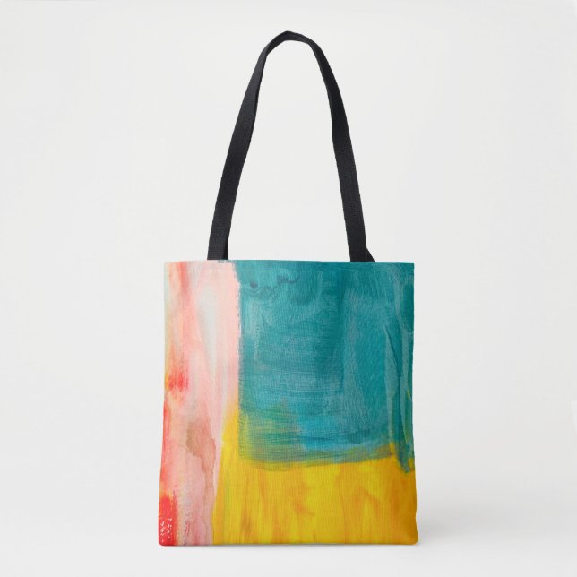 Colourful Abstract Art Painting Background. Modern Tote Bag (Front)