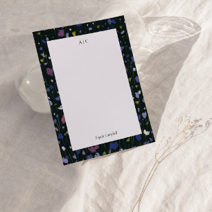 Colourful Abstract Art Personalised Flat Note Card