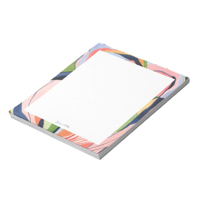 Colourful Abstract Art Personalised  Notepad (Rotated)
