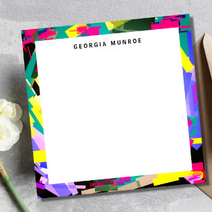Colourful Abstract Art Personalised Stationery Card
