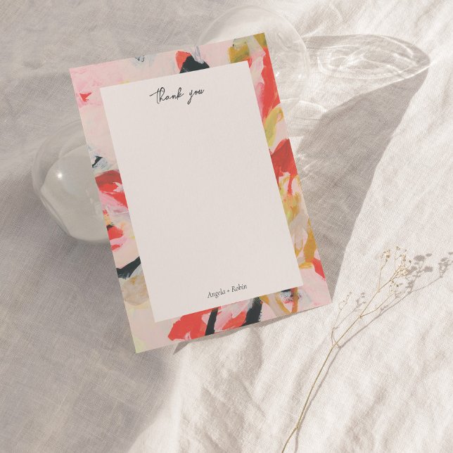 Colourful Abstract Art Personalised Thank you Invitation (Creator Uploaded)