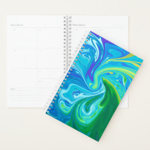 Colourful abstract art planner