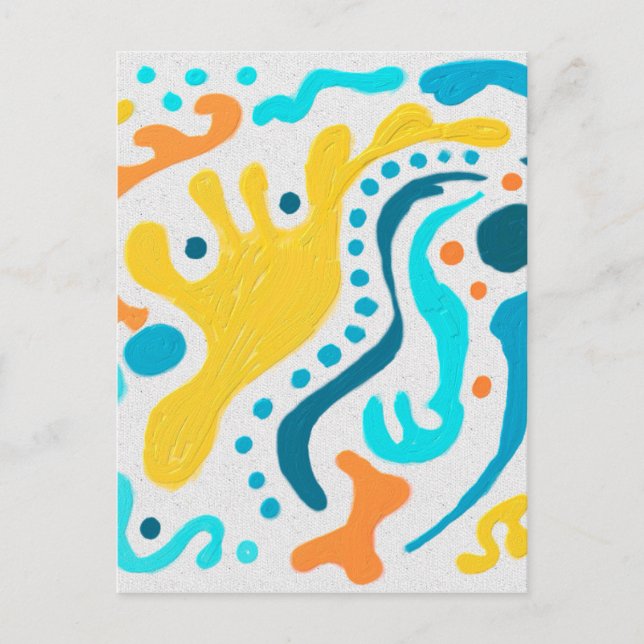 Colourful Abstract Art Postcard (Front)