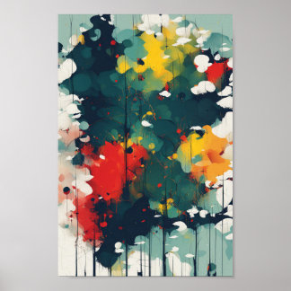 Colourful abstract art poster