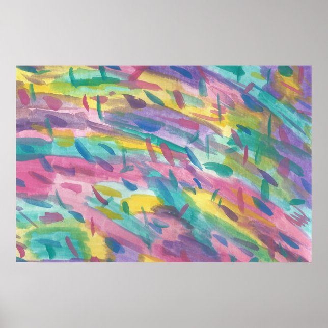 Colourful Abstract Art Poster Print (Front)