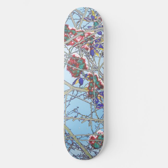Colourful Abstract Art Print Skateboard (Front)
