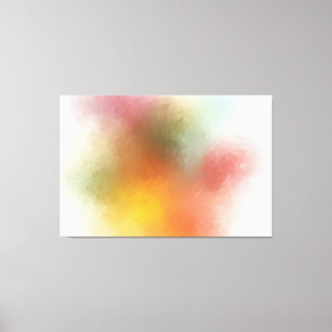 Colourful Abstract Art Purple Green Pink Red Yello Canvas Print