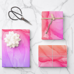Colourful Abstract Art Rainbow Swirls Wrapping Paper Sheet