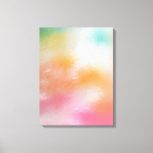 Colourful Abstract Art Trendy Modern Red Pink Blue Canvas Print