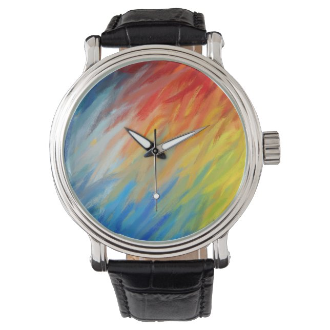 Colourful Abstract Art Watch (Front)