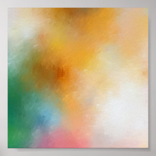 Colourful Abstract Art Work Red Yellow Blue Green Poster