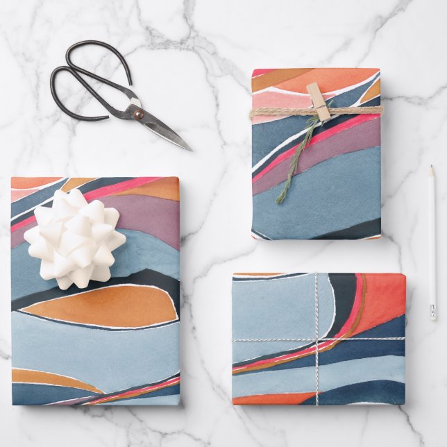 Colourful Abstract Art Wrapping Paper (Front)