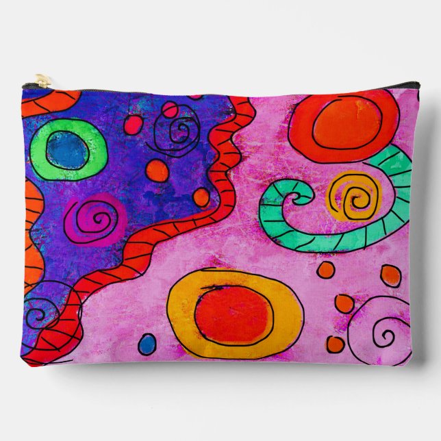 Colourful Abstract Art Zippered Pouch (Front)