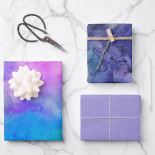 Colourful Abstract Artsy Watercolor Paint Wrapping Paper Sheet