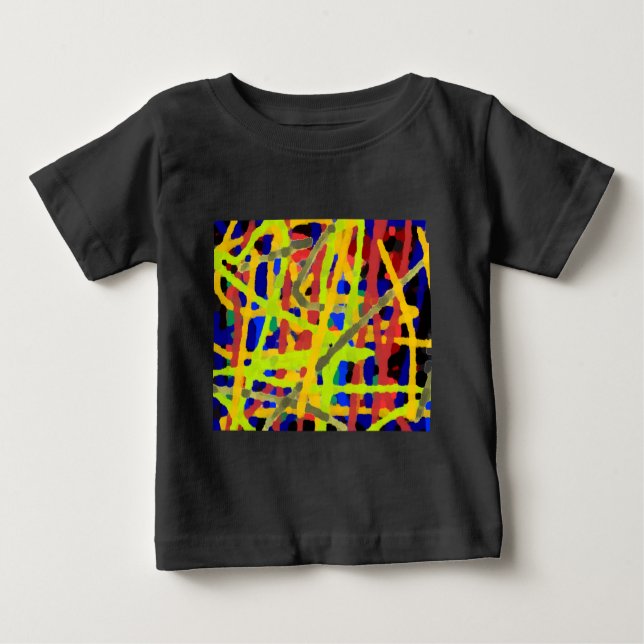 Colourful Abstract Artwork Baby T-Shirt (Front)