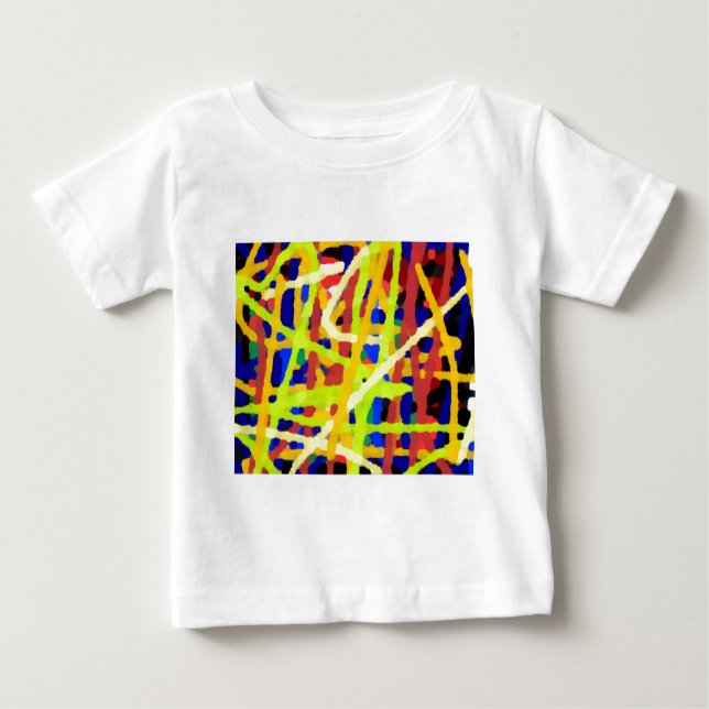 Colourful Abstract Artwork Baby T-Shirt (Front)