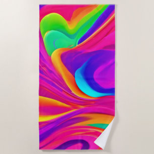 Colourful Abstract Artwork Beach Towel