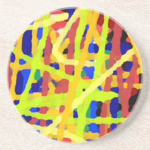 Colourful Abstract Artwork Coaster