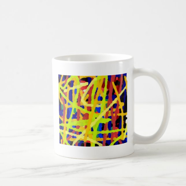 Colourful Abstract Artwork Coffee Mug (Right)