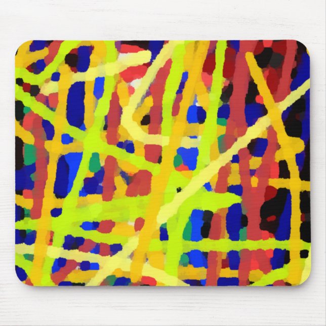 Colourful Abstract Artwork Mouse Pad (Front)