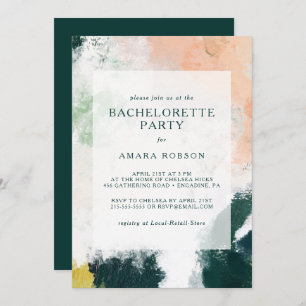 Colourful Abstract Bachelorette Party Invitation